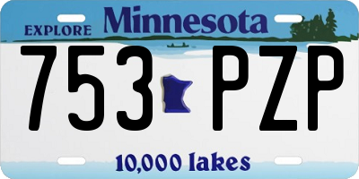 MN license plate 753PZP