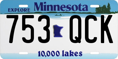 MN license plate 753QCK