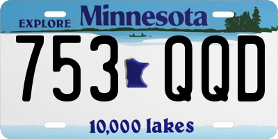 MN license plate 753QQD