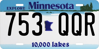 MN license plate 753QQR