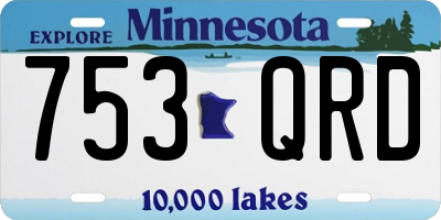 MN license plate 753QRD