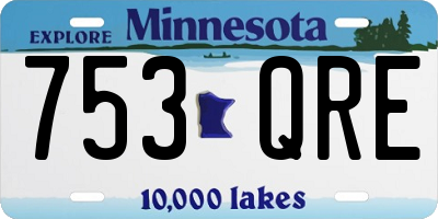 MN license plate 753QRE