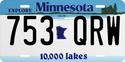 MN license plate 753QRW