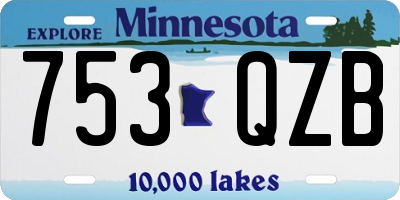 MN license plate 753QZB