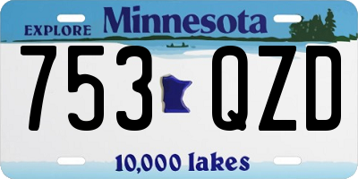 MN license plate 753QZD