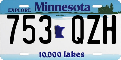 MN license plate 753QZH