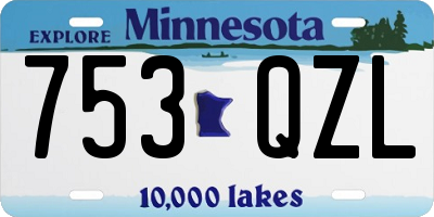 MN license plate 753QZL