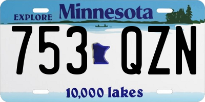 MN license plate 753QZN