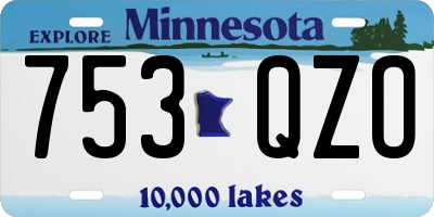 MN license plate 753QZO