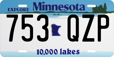 MN license plate 753QZP