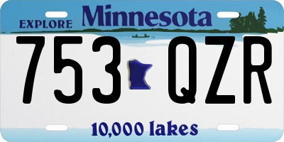 MN license plate 753QZR
