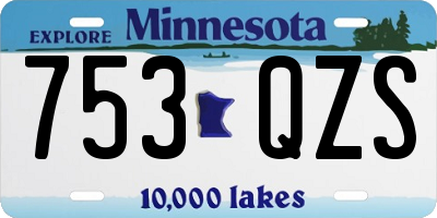 MN license plate 753QZS
