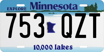 MN license plate 753QZT
