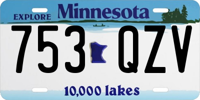 MN license plate 753QZV