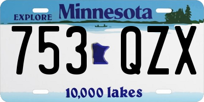 MN license plate 753QZX