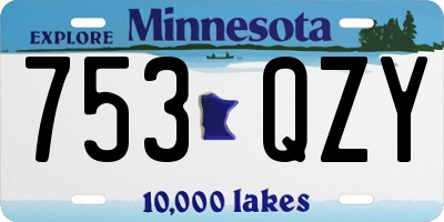 MN license plate 753QZY
