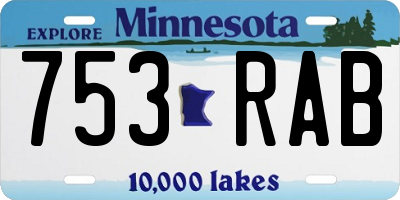 MN license plate 753RAB
