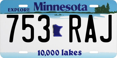 MN license plate 753RAJ