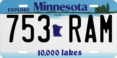MN license plate 753RAM