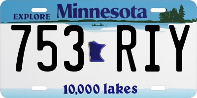 MN license plate 753RIY