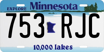 MN license plate 753RJC