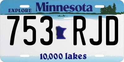MN license plate 753RJD