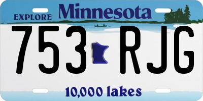 MN license plate 753RJG