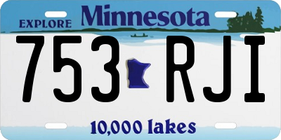 MN license plate 753RJI