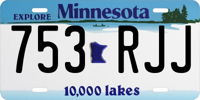 MN license plate 753RJJ