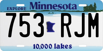 MN license plate 753RJM