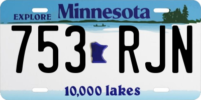 MN license plate 753RJN