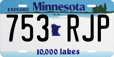 MN license plate 753RJP