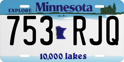 MN license plate 753RJQ