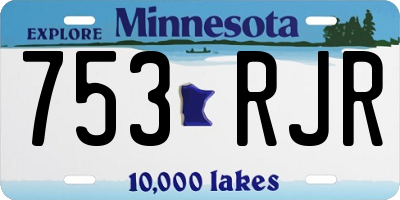 MN license plate 753RJR