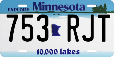 MN license plate 753RJT