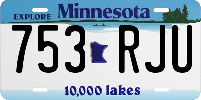 MN license plate 753RJU