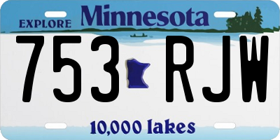 MN license plate 753RJW