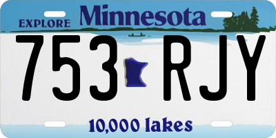 MN license plate 753RJY