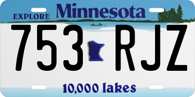 MN license plate 753RJZ