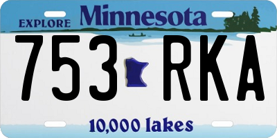 MN license plate 753RKA