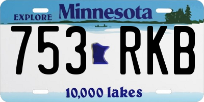 MN license plate 753RKB