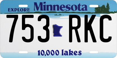 MN license plate 753RKC