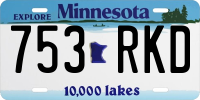 MN license plate 753RKD