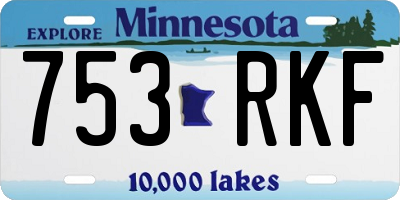 MN license plate 753RKF