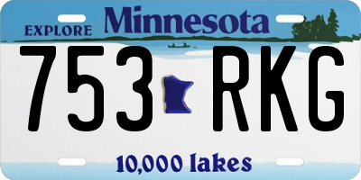 MN license plate 753RKG