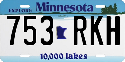 MN license plate 753RKH