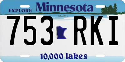 MN license plate 753RKI