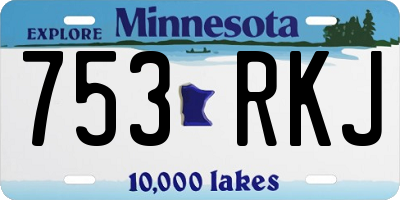 MN license plate 753RKJ