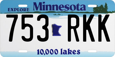 MN license plate 753RKK