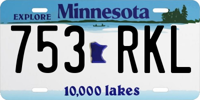 MN license plate 753RKL
